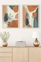 Wallity Huhu35 - Set de 2 Pinturas Decorativas Multicolor 50 x 70 cm
